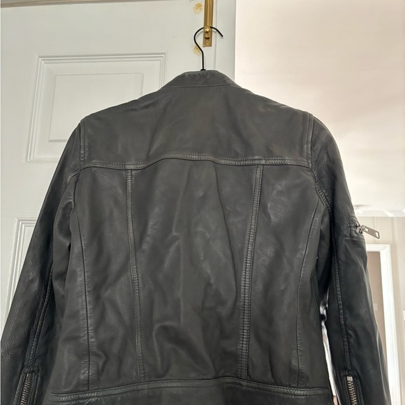 NWOT ALLSAINTS LEATHER JACKET SIZE 6 - Picture 4 of 5